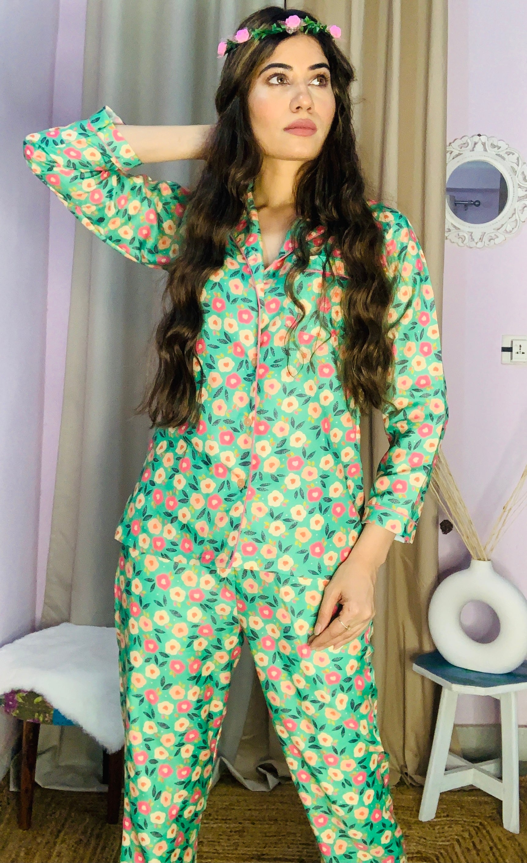 Flower Aura Pj Set Nightwear