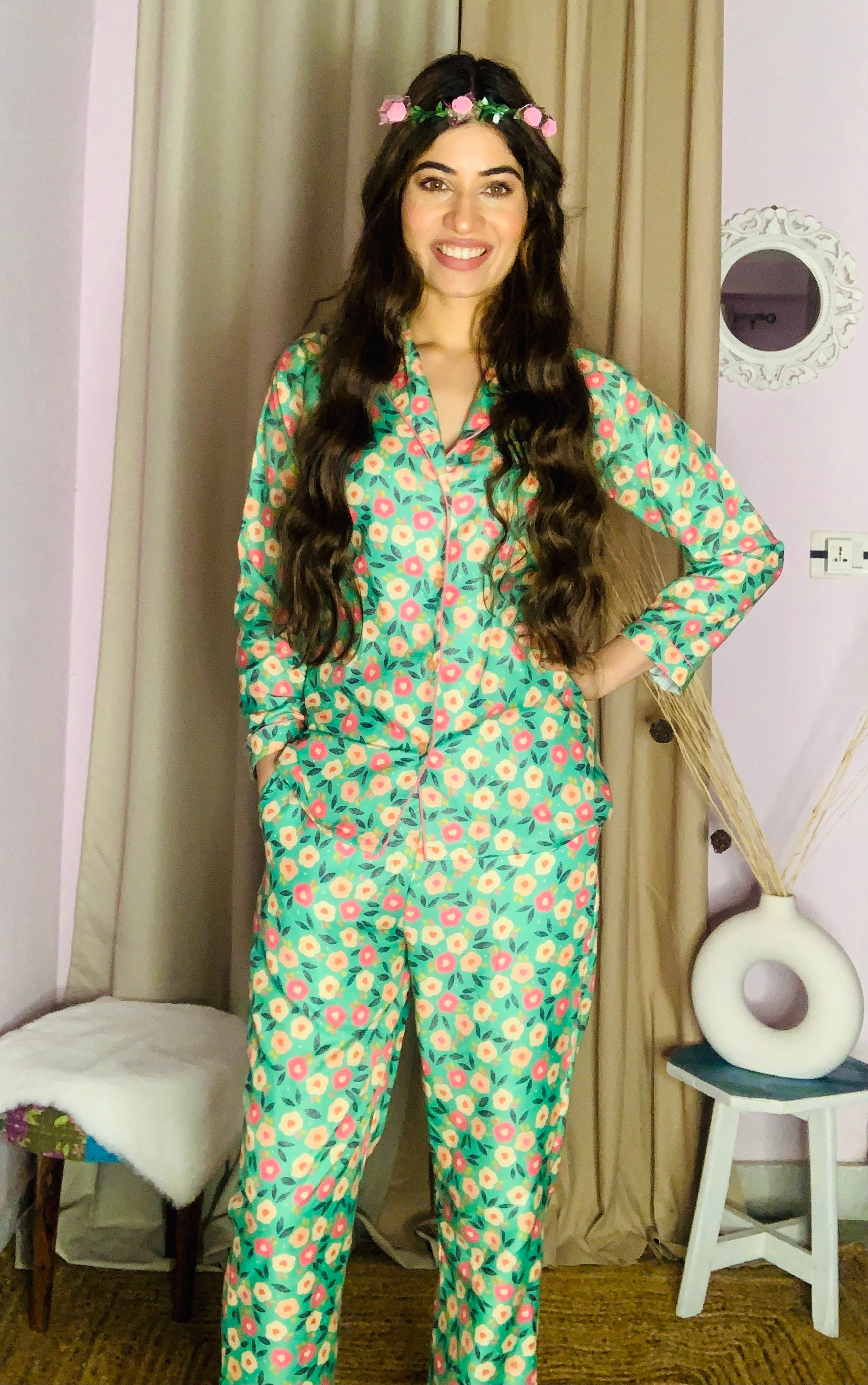 Flower Aura Pj Set Nightwear