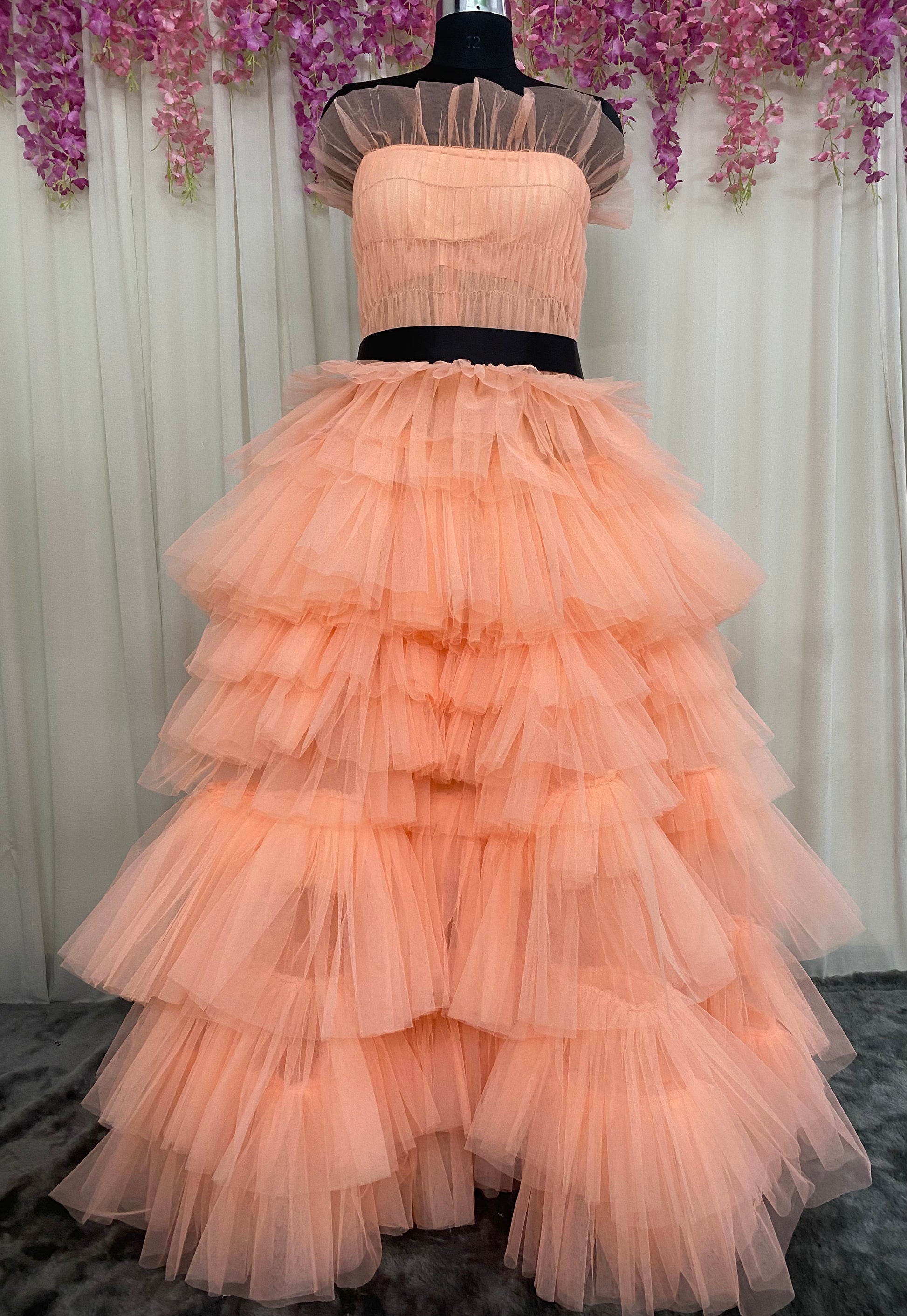 Coral deals tulle dress